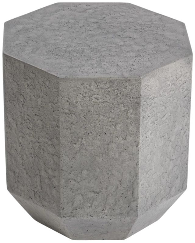 Classic Home Morse Dark Gray Concrete Outdoor End Table-2