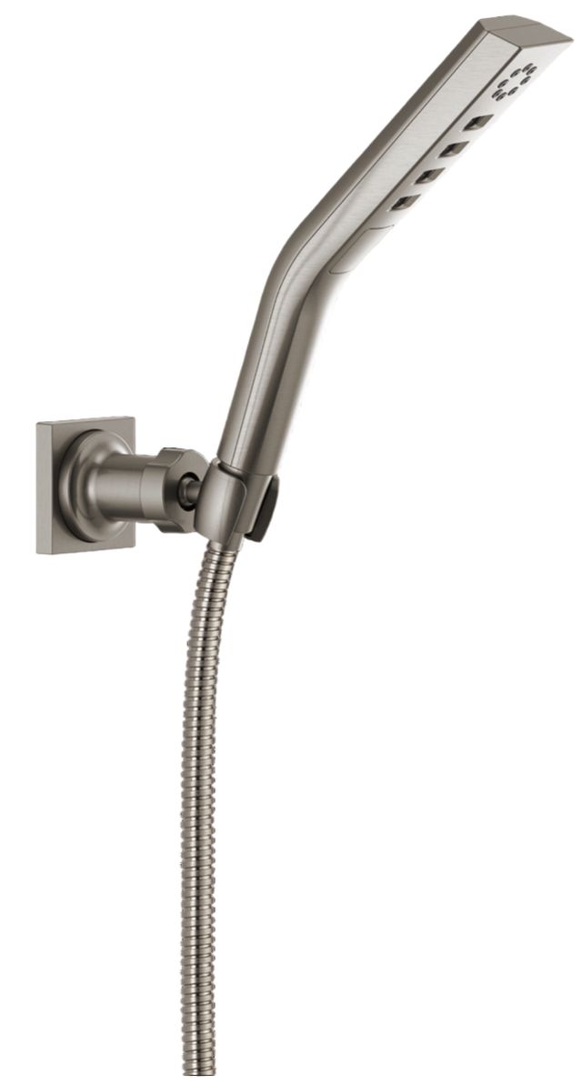 Delta Universal Showering Lumicoat® Stainless H2Okinetic® 3-Setting Wall Mount Hand Shower-0
