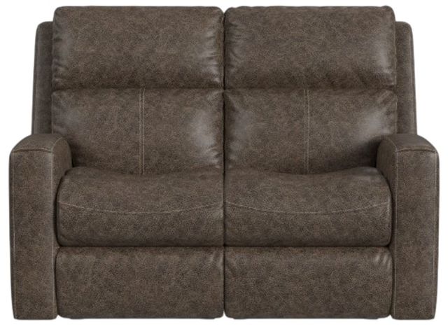 Flexsteel® Customizable Score Leather Power Reclining Loveseat with Power Headrests and Lumbar-3