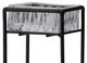 A & B Home Jurupa Black/Clear Medium Candle Holder-1