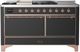 Ilve® Majestic III 60'' Custom Pro Style Dual Fuel Liquid Propane Range with Solid Door and Copper Trim-3