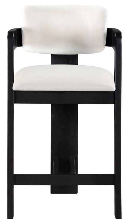 Meridian Furniture Sacha Cream Upholstered Counter Stool-1
