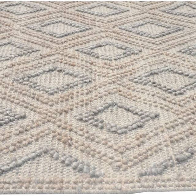 KAS Rugs Chloe Natural Grey Diamond 5'x7' Area Rug-3
