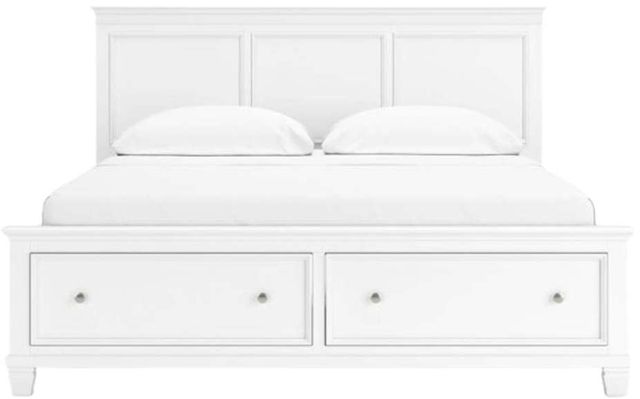 Signature Design by Ashley® Fortman White California King Panel Storage Bed-1