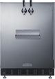 Summit® 5.3 Cu. Ft. Black/Stainless Steel Built-In Beer Kegerator-1