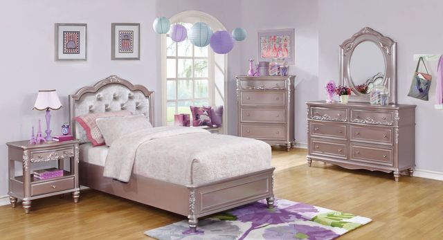 Coaster® Caroline Metallic Lilac Youth Twin Bed-2