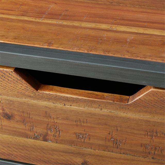 Olliix by Madison Park Natural/Graphite Hudson End Table-3
