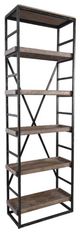 Classic Home Evan Black/Olive Brown Single Bookshelf-0