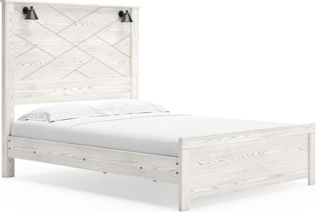 Signature Design by Ashley® Gerridan 4-Piece Gray/White Queen Panel Bed Set-1
