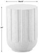 Uttermost® Jane White Concrete Indoor-Outdoor Accent Table-2