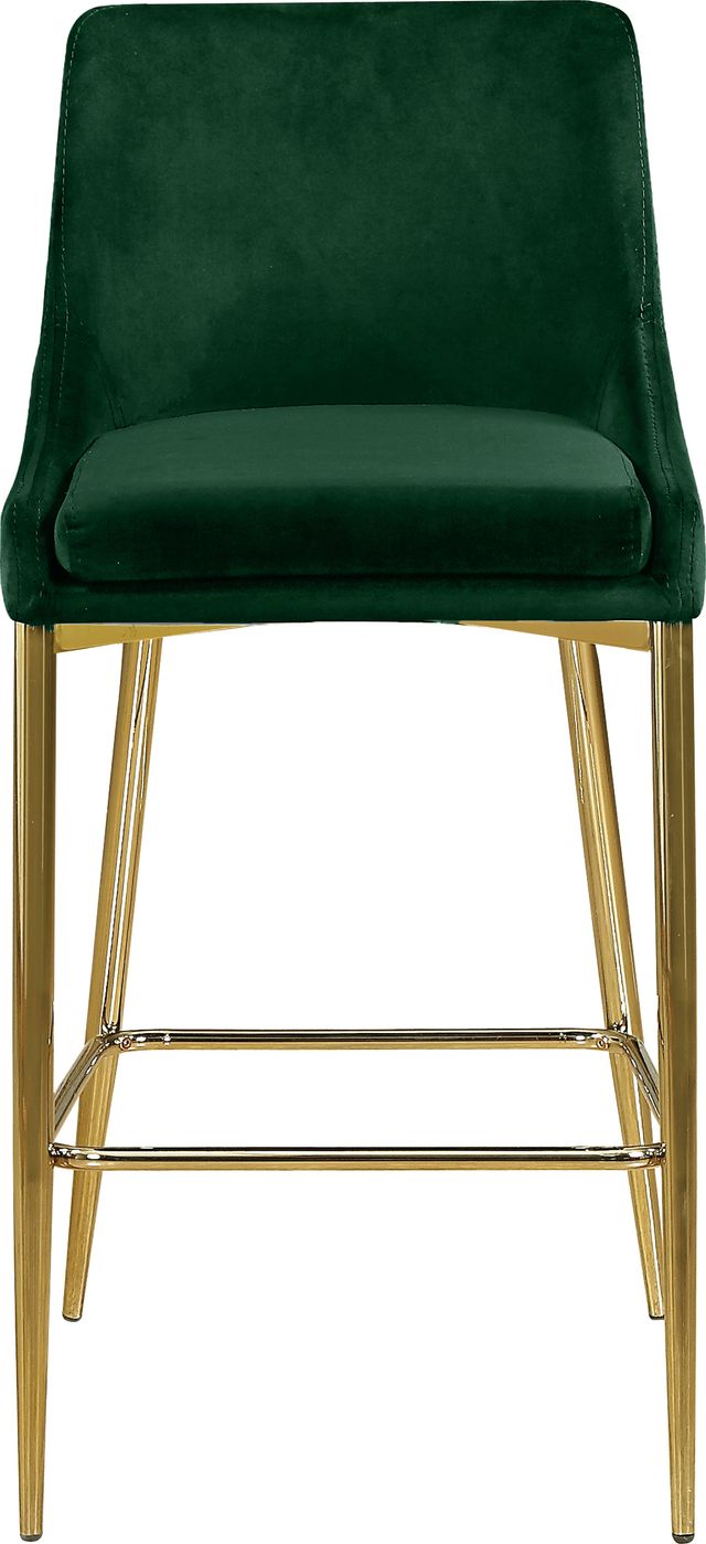 Meridian Furniture Karina Green Velvet Counter Stool-2