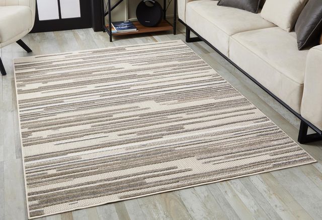 KAS Rugs Calla Gray Denni 5'x7' Area Rug-1