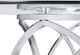 Elements International Merlin Glass Top Round Dining Table with Chrome Base-2