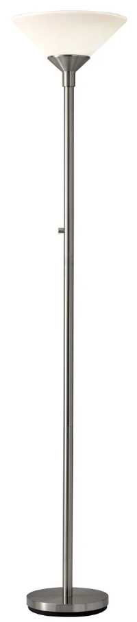 Adesso® Aries Brushed Steel Floor Lamp-0
