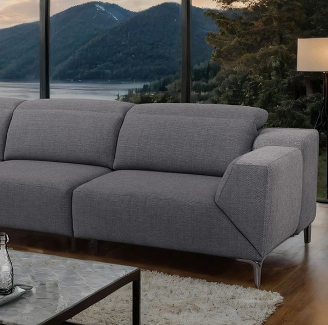 Furniture of America® Melancton 4-Piece Dark Gray Power Sectional-1
