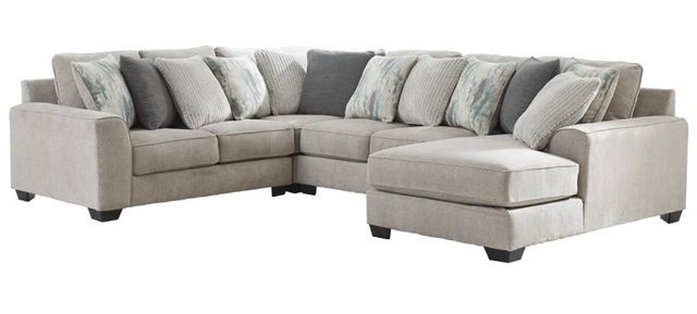 Benchcraft® Ardsley 2-Piece Chocolate Sectional with Ottoman-1