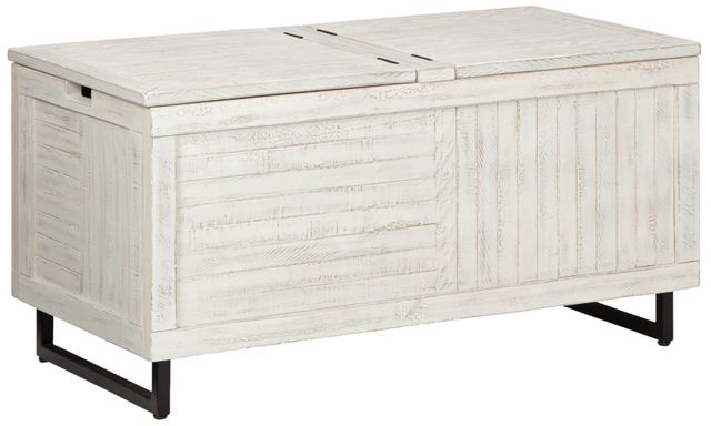Signature Design by Ashley® Coltport Distressed White Storage Trunk-0