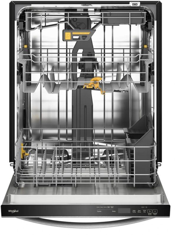 Whirlpool® 24" FingerPrint Resistant Stainless Steel Top Control Built-In Dishwasher with Total Coverage Wash Action-1