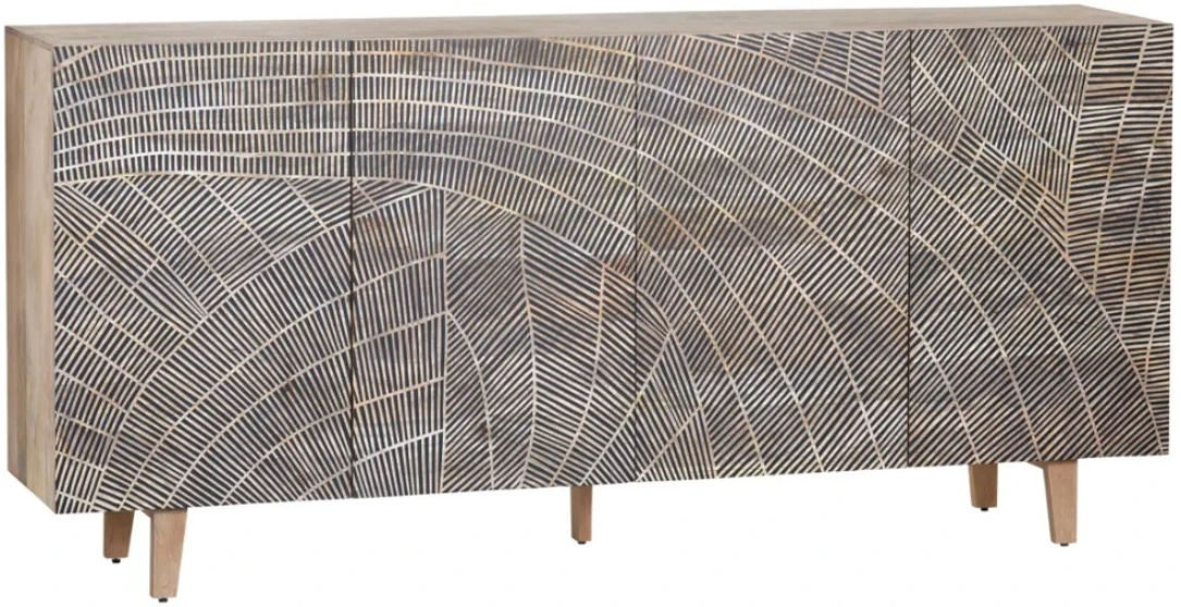 Crestview Collection Zambia Black Sideboard | D. Noblin | Pearl