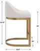 Uttermost® Ira Antique Gold Leaf/Ivory Counter Stool-3