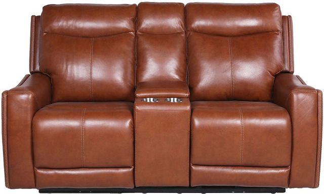 Steve Silver Co. Natalia Coach Dual Power Reclining Loveseat with Console-1