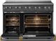 Viking® 5 Series 48" Cast Black Pro Style Induction Range with Brushed Brass Trim-1