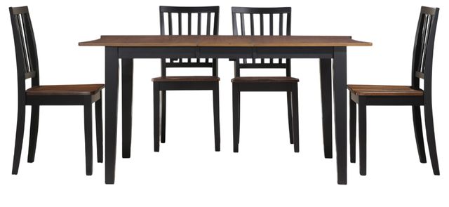 Steve Silver Co. Joplin 5-Piece Walnut Dining Set with Ebony Base-0