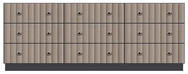 Country View Woodworking Customizable American Modern 84" 9-Drawer Silver Knob Plinth Base Dresser-0