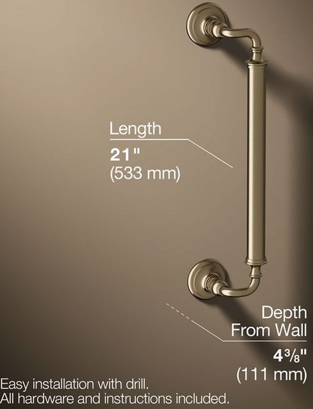 KOHLER® Artifacts® Vibrant Brushed Bronze 18" Grab Bar-1