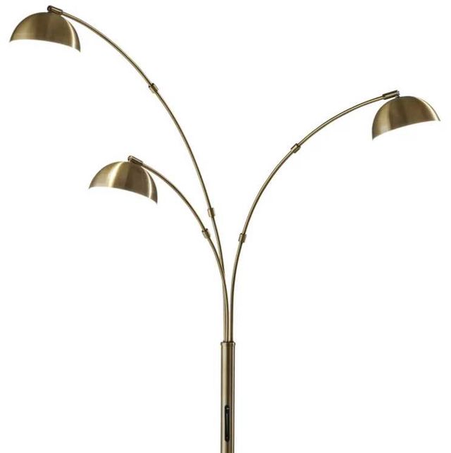 Adesso® Bolton Dark Bronze LED 3-Arm Arc Floor Lamp-1
