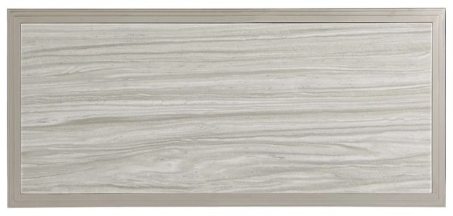 Lexington Home Ariana Athene Silver White Cocktail Table with Platinum Stainless Base-2