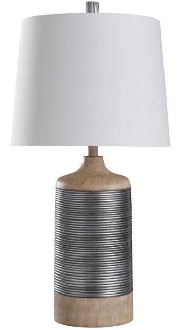 StyleCraft Haverhill Brown/Silver/White Table Lamp-0