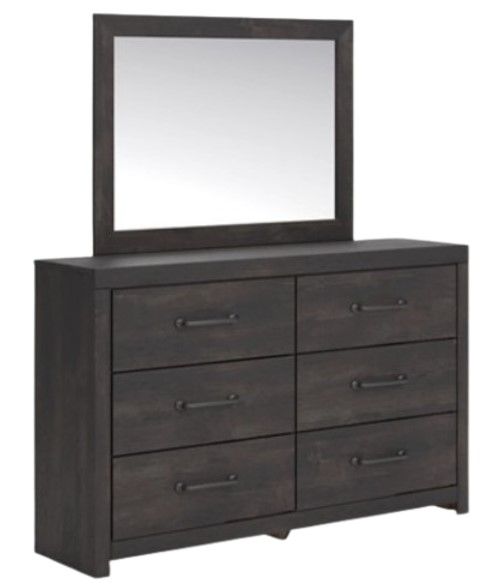 Signature Design by Ashley® Delmorta Dark Gray Dresser and Mirror-0
