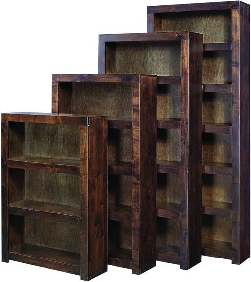 aspenhome® Contemporary Alder Lifestyle Tobacco 60" Bookcases-0