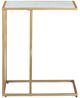 Signature Design by Ashley® Lanport White Accent Table with Champagne Stand -2