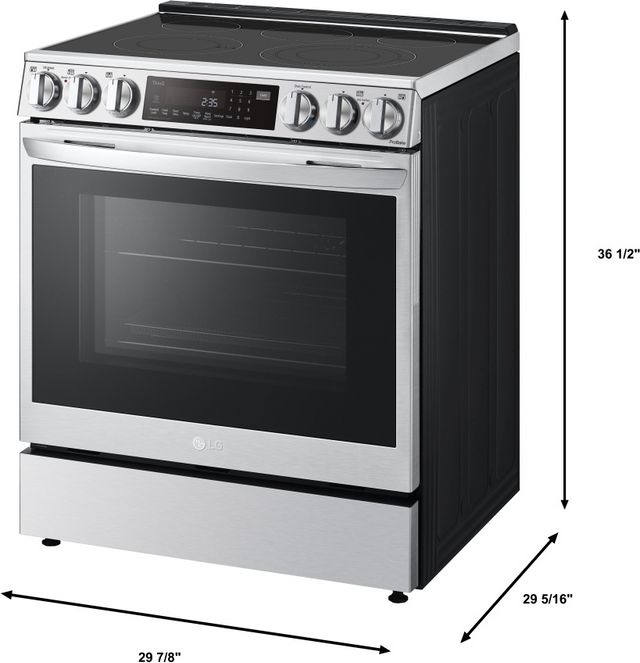 LG 30" PrintProof® Stainless Steel Slide In Electric Range-12