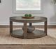 Liberty Furniture Broadmore Cobblestone Brown Round Cocktail Table-1