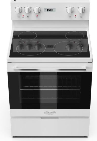 Marathon® 30'' White Freestanding Electric Range-1