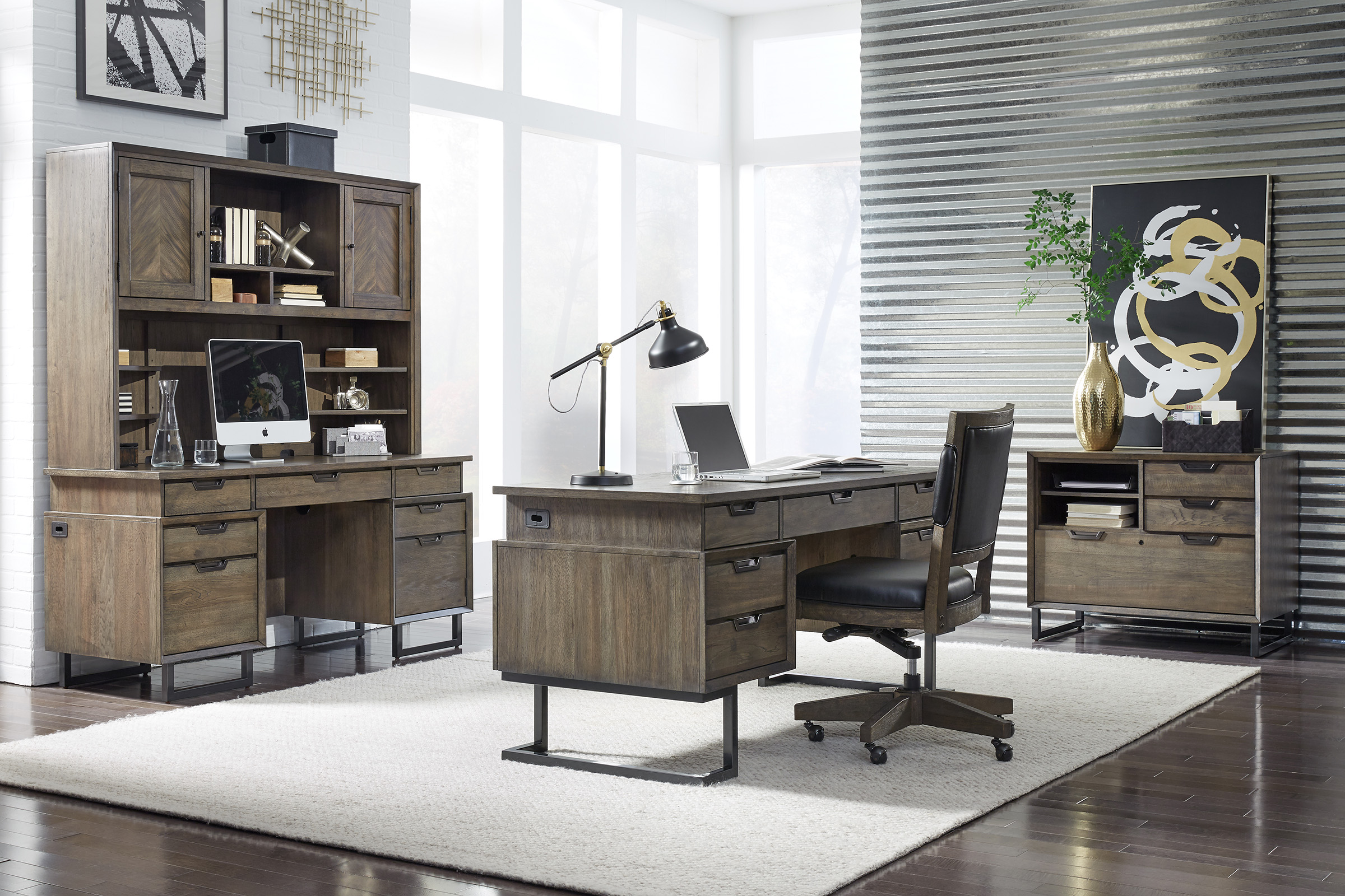 aspenhome Harper Point Executive Desk - Thumbnail 5