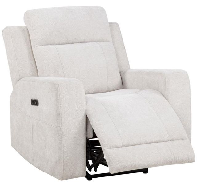 Coaster® Kennett Ivory Upholstered Power Recliner-0