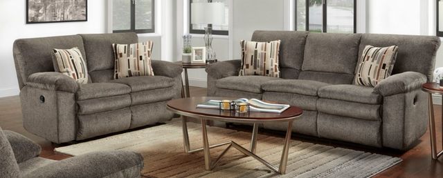 American Wholesale Furniture Tosh Pewter Manual Reclining Sofa-1