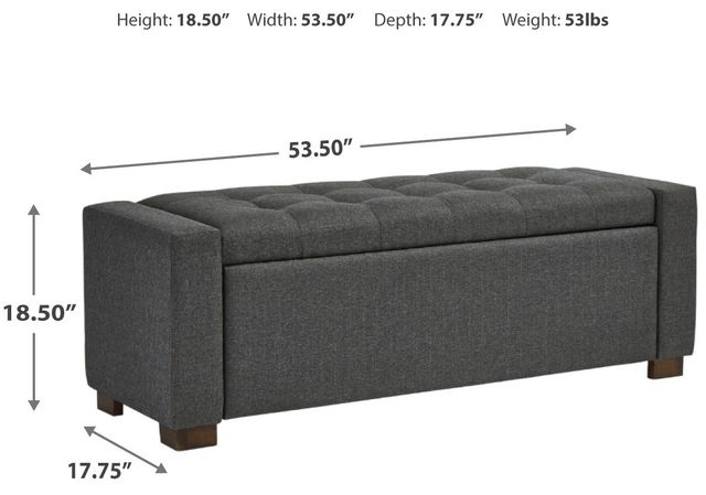 Signature Design by Ashley® Cortwell Gray Storage Bench-2
