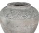 A & B Home Light Gray 9" Planter Pot with Swirling Patterns-1