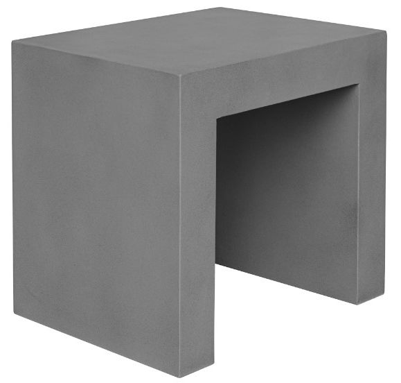 Moe's Home Collection Lazarus Grey Concrete Outdoor Stool-0