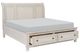 Homelegance® Bethel Wire-Brushed White Queen Storage Sleigh Platform Bed-3
