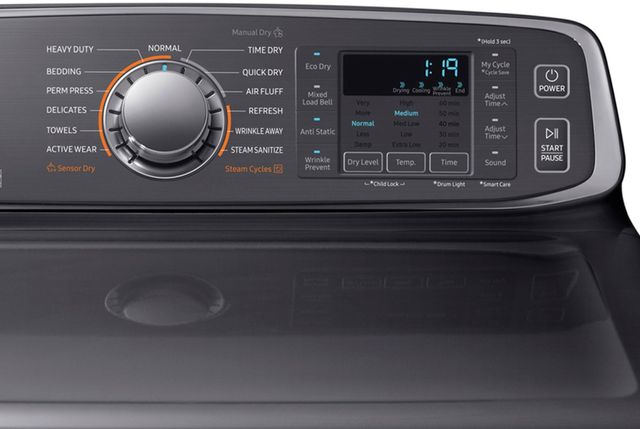 Samsung 7.4 Cu. Ft. Fingerprint Resistant Black Stainless Steel Front Load Gas Dryer-4