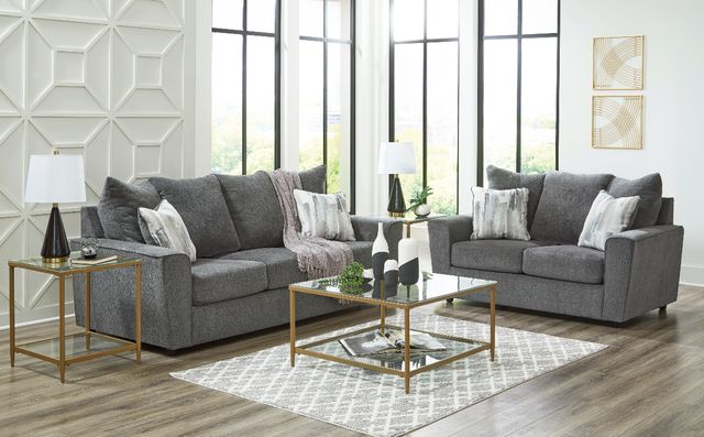 Signature Design by Ashley® Stairatt 2-Piece Gravel Sofa and Loveseat-4