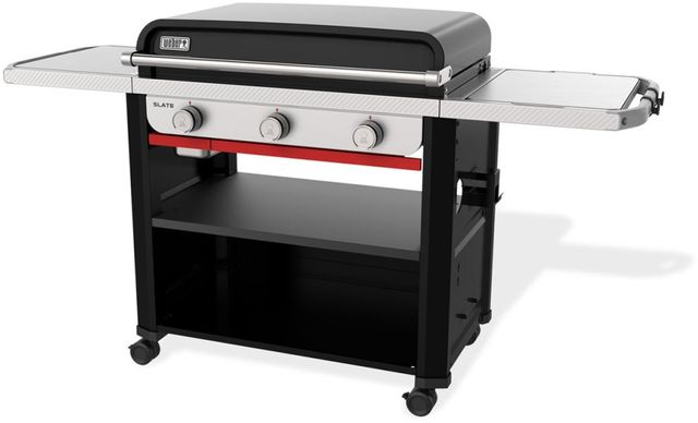 Weber® Slate™ 30" 3-Burner Black Outdoor Freestanding Liquid Propane Griddle-2