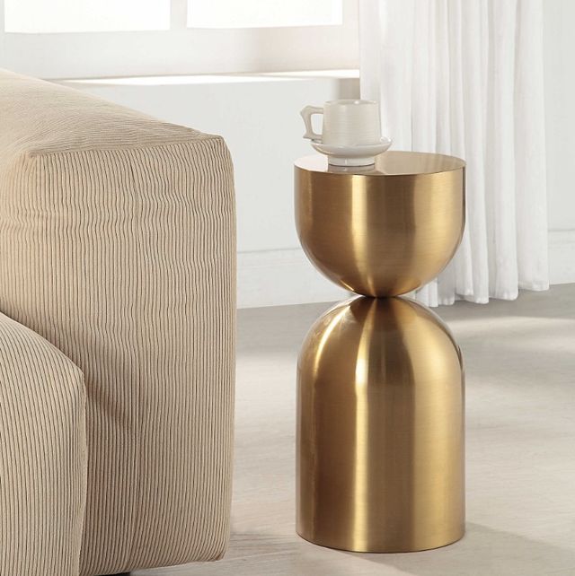 Uttermost® Golden Vessel Gold Accent Table-1