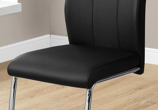 Monarch Specialties Inc. 2-Piece Black Side Chair Set with U-Shaped Bases-3